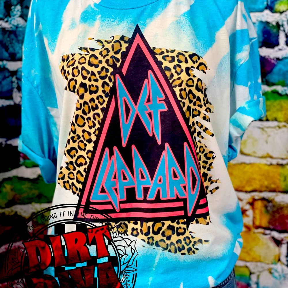Def Leppard bleached tee.